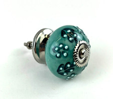 Teal floral ceramic for sale  Rochester