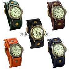 Mostrador Redondo Vintage Unissex Pulseira de couro punho Numeral Romano Relógio Analógico Quartz comprar usado  Enviando para Brazil