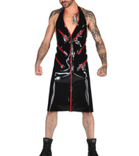 Latex Rubber Catsuit Red and Black Jumpsuits Overall Cosplay Bodysuit 0.4mm, usado comprar usado  Enviando para Brazil