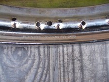 Aro de roda cromado vintage Takasago 1,85x18 36 furos novo estoque antigo loja sujo comprar usado  Enviando para Brazil