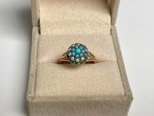 Vintage bague turquoises d'occasion  Charenton-le-Pont