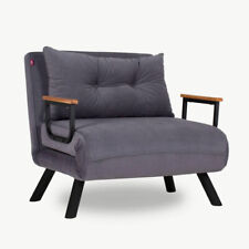 Evila Sando Składany fotel Łóżko Szary Tkanina Fotel Sofa 60 x 78 x wys. 78 cm na sprzedaż  Wysyłka do Poland