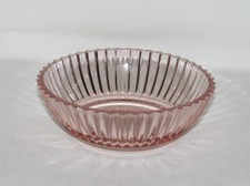 Tigela pequena de frutas rosa com nervuras vertical QUEEN MARY Anchor Hocking, usado comprar usado  Enviando para Brazil