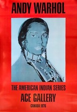 Andy Warhol The American Indian Series pôster vermelho vintage Ace 76 GRANDE arte pop, usado comprar usado  Enviando para Brazil