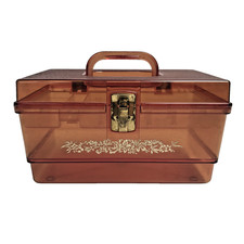 Estojo de cesta de costura de plástico vintage (RARO), usado comprar usado Estojo de cesta de costura de plástico vintage (RARO), usado comprar usado  Enviando para Brazil