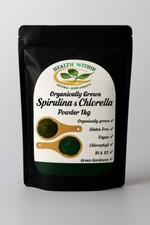 Spirulina orgânica premium e chlorela em pó 1kg superalimento qualidade mais pura comprar usado  Enviando para Brazil