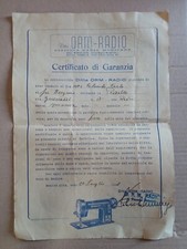 1952 certificato radio usato  Italia