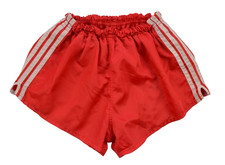 Shorts de futebol vintage Adidas náilon brilhante brilho corrida sprinter vermelho tamanho D6 M comprar usado  Enviando para Brazil