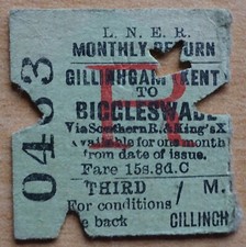Lner railway ticket for sale  MARKET DRAYTON