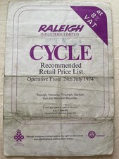 Raleigh dealer 1974 for sale  YORK
