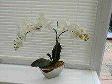 Artificial flowers white for sale  ALTON
