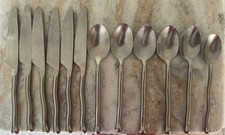 Conjunto de 12 facas colher cetim ondulado exótico platina aço inoxidável por Gourmet Settings comprar usado  Enviando para Brazil