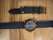 Usado, Relógio masculino Glycine GL0421 Combat Sub bronze 42mm couro azul - GL0421 comprar usado  Enviando para Brazil
