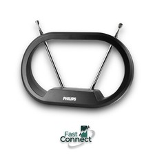 Antena interna Philips HDTV loop, alcance de 30 milhas, VHF UHF 1080P 4K pronta .., usado comprar usado  Enviando para Brazil