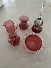 Vintage cranberry glass for sale  KNUTSFORD