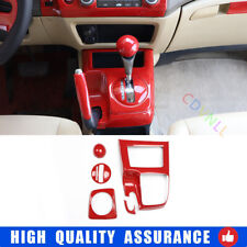 Conjuntos de painéis de console de controle de fibra de carbono vermelho para Honda Civic 2006-2011 comprar usado  Enviando para Brazil