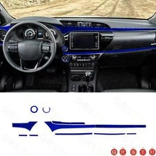 11 peças acabamento de tampa de painel central de fibra de carbono azul para Toyota Hilux 2015-2021 comprar usado  Enviando para Brazil