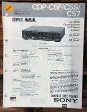 Manual de serviço Sony CDP-C5F CDP-C5S CDP-C57 CD player *original* comprar usado  Enviando para Brazil