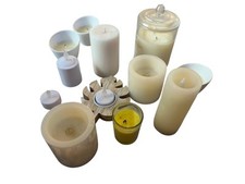 Lote misto de 12 velas decorativas – cera real e LED sem chama | Decoração para casa comprar usado  Enviando para Brazil
