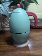 ☕ Cafeteira de café espresso rara estilo moderno vermelha e azul-petróleo, usado comprar usado  Enviando para Brazil