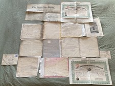 lote de trabajo vintage artículos de documentos ferroviarios y certificados de acciones ordinarias etc. segunda mano  Embacar hacia Mexico