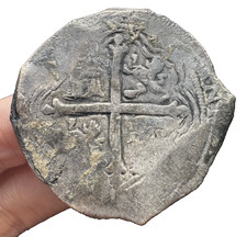 8 Reales Cob México prata espanhola, naufrágio (marca OMD, (HISPA) marca NI) comprar usado  Enviando para Brazil