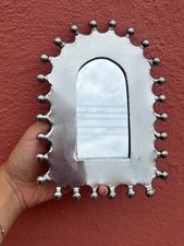 ESPELHO DE LATA PERFURADO 7" Espelho estilo fazenda mexicano feito à mão, arte popular comprar usado  Enviando para Brazil