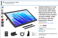 Huion kamvas pro for sale  Irvine