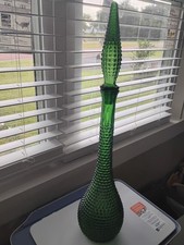 Empoli Itália Unha de Vidro Verde 22” MCM Genie Garrafa Decantador com Rolha Vintage comprar usado  Enviando para Brazil