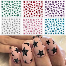Adesivos de unhas Glitter Star 9 cores estrelas brilhantes 3D autoadesivos decalques de unhas, *, usado comprar usado  Enviando para Brazil