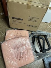 Cadeira de recepção macia de couro clássico rosa com braços acolchoados e base de trenó comprar usado  Enviando para Brazil