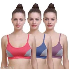 Usado, Conjunto combo de 3 sutiãs femininos de algodão comprar usado  Enviando para Brazil