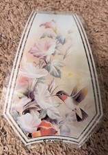 Lâmpada de iluminação OK painel de luz de vidro painel de substituição beija-flor e flores vintage comprar usado  Enviando para Brazil