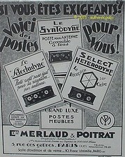 Publicite merlaud poitrat d'occasion  Cires-lès-Mello
