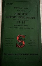 Usado, Máquina de costura elétrica vintage Singer 15-91 manual de instruções.  comprar usado  Enviando para Brazil