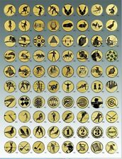 3x Alu-Embleme 50mm, go, si oder bronzefarben, selbstklebend PORTOFREI comprar usado  Enviando para Brazil