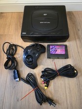 Console Sega Saturn preto pacote completo com SAROO 256gB testado EUA NTSC modelo 1 comprar usado  Enviando para Brazil