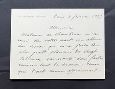 Philippe petain lettre d'occasion Philippe petain lettre d'occasion  Paris XI