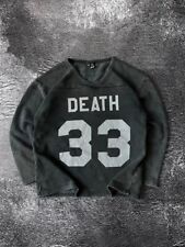 Moletom Drop Dead Death 33 lavado cinza vale/pescoço em V estilo jersey tamanho XS comprar usado  Enviando para Brazil