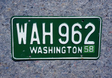 1958 washington license for sale  Boulder
