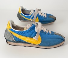 Usado, Nike Waffle Trainer Vintage Anos 70 Original Feito no Japão Azul Amarelo Juventude 3.5 comprar usado  Enviando para Brazil