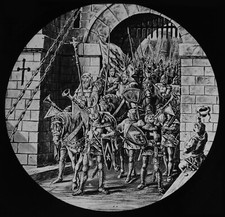 CRUSADERS ON THE MARCH C1890 Lanterna Mágica Slide HISTÓRIA INGLESA CAVALEIRO MEDIEVAL comprar usado  Enviando para Brazil