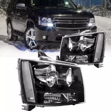 Par de lâmpadas de faróis para 2007-2014 Chevy Avalanche/Suburban/Tahoe esquerda+direita comprar usado  Enviando para Brazil