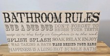 Bathroom rules wall for sale  Ray City