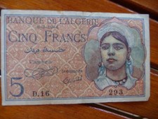 Billet banque algérie d'occasion  La Crau