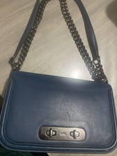 Bolsa de ombro Coach feminina de couro Swagger 2 vias azul usada bom estado comprar usado Bolsa de ombro Coach feminina de couro Swagger 2 vias azul usada bom estado comprar usado  Enviando para Brazil