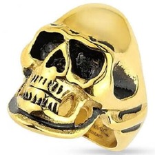 Totenkopf ring goldfarben gebraucht kaufen Totenkopf ring goldfarben gebraucht kaufen  Osnabrück