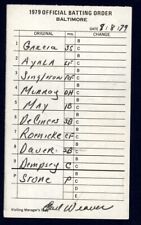 Official batting order for sale  Roswell