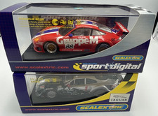 2X Scalextric Boxed Cars Inc Jaguar XKRS Rocketsports NO1-Porsche 911 GTR3 segunda mano  Embacar hacia Mexico