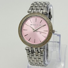 Relógio feminino Michael Kors Darci, mostrador rosa, aço inoxidável, MK3352 (danificado) comprar usado  Enviando para Brazil